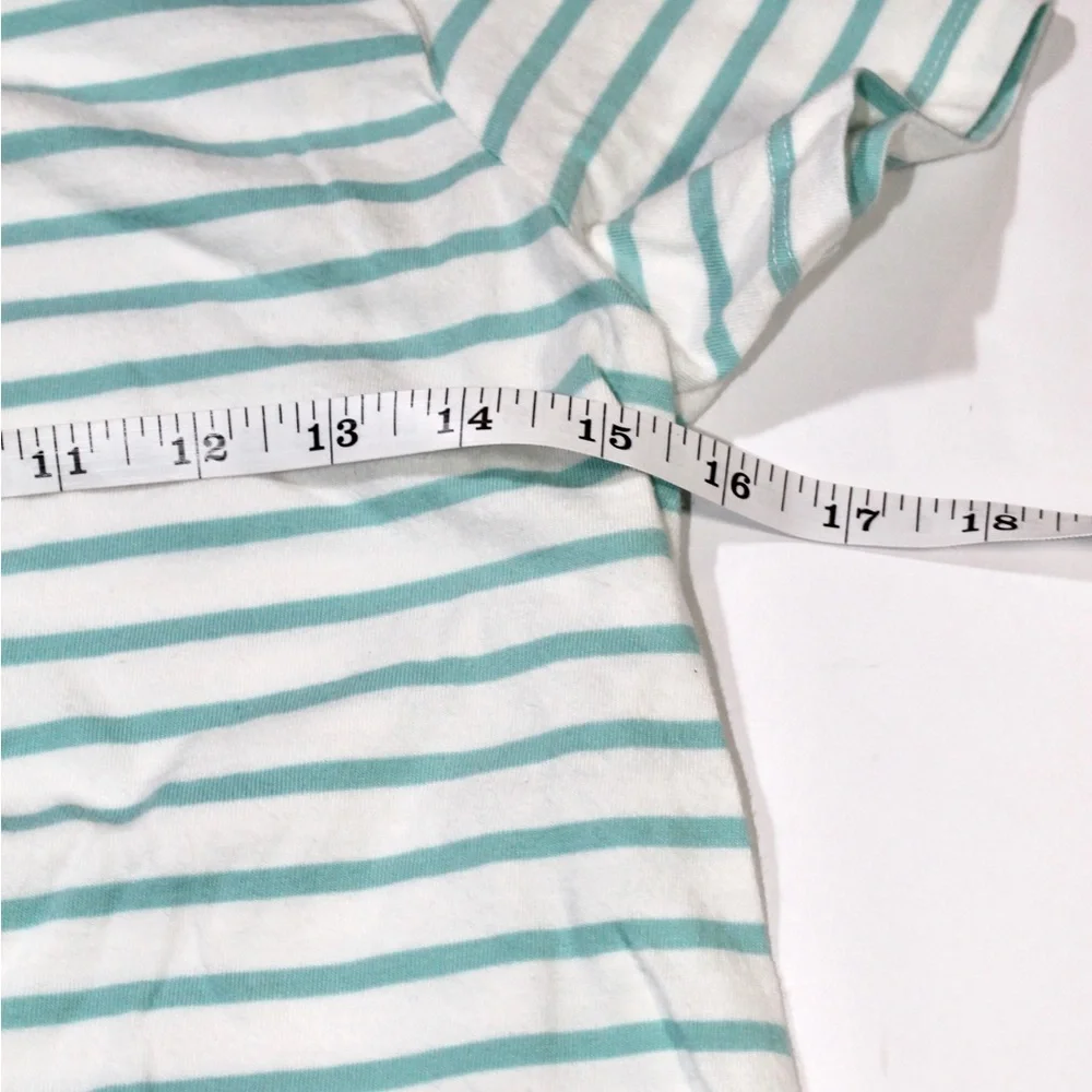 Mini Boden Mint & White Stripe Ice Cream Appliqué Tee